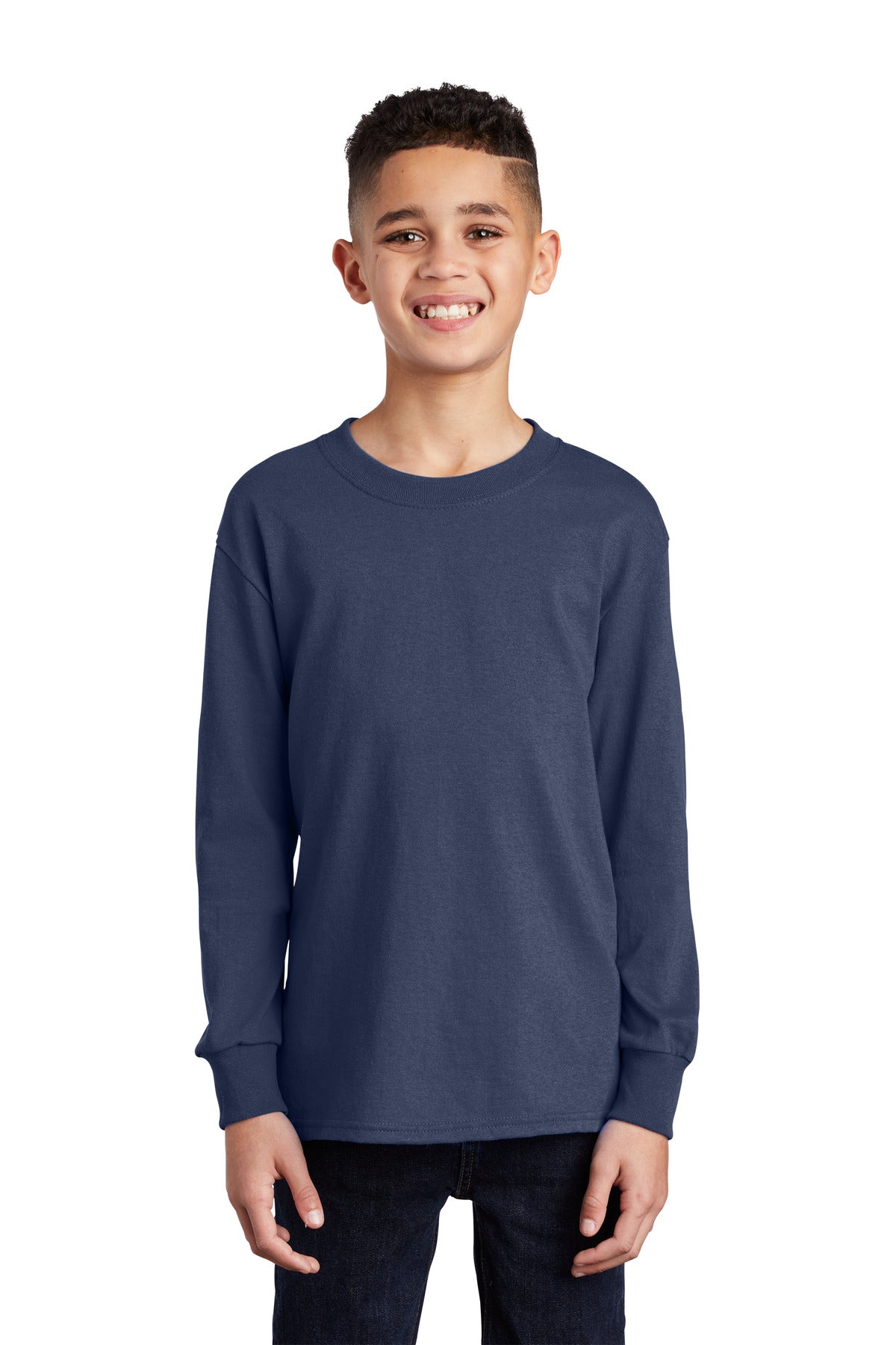 Port & Company  Youth Long Sleeve Core Cotton Tee. PC54YLS