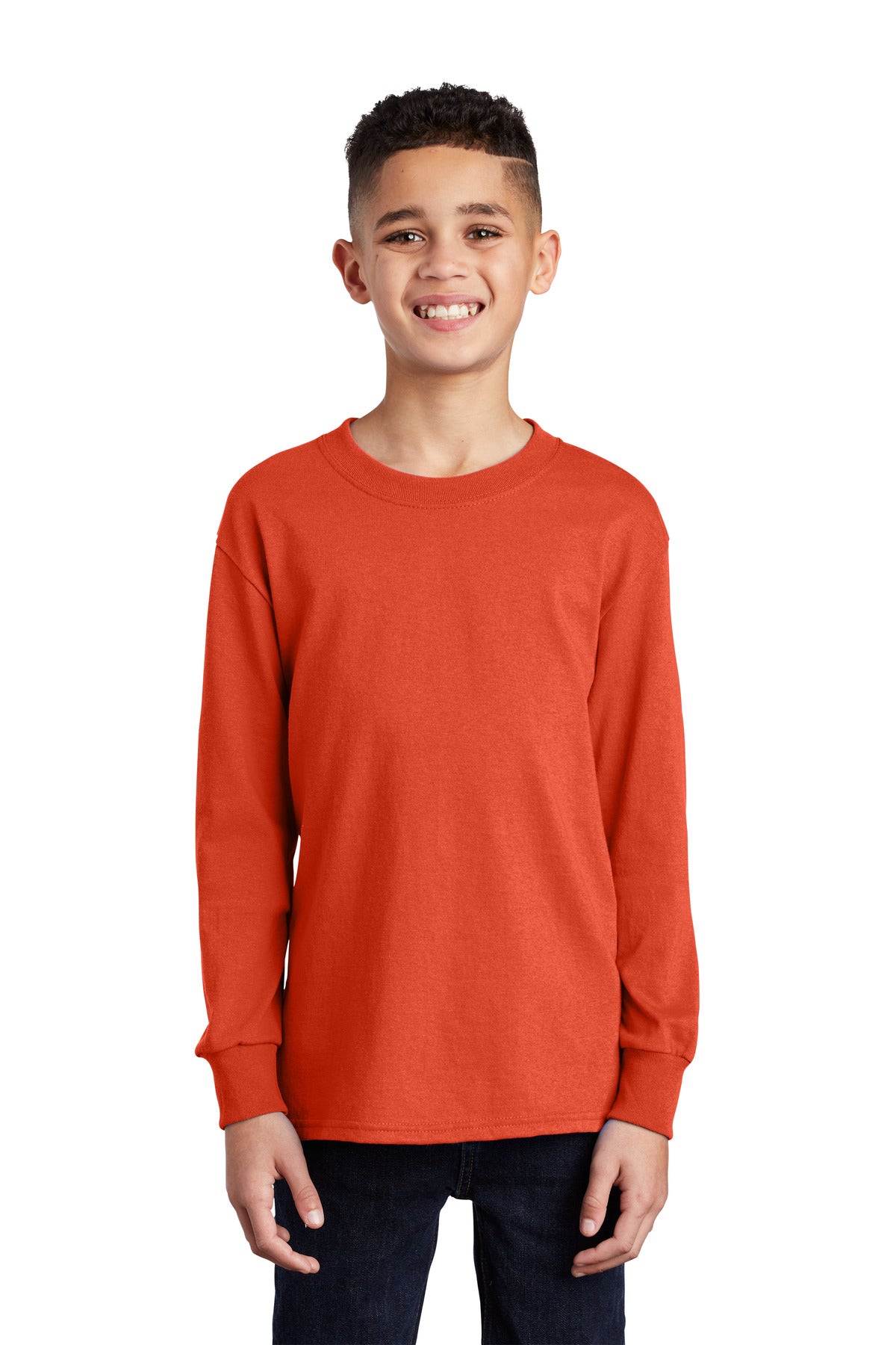 Port & Company  Youth Long Sleeve Core Cotton Tee. PC54YLS