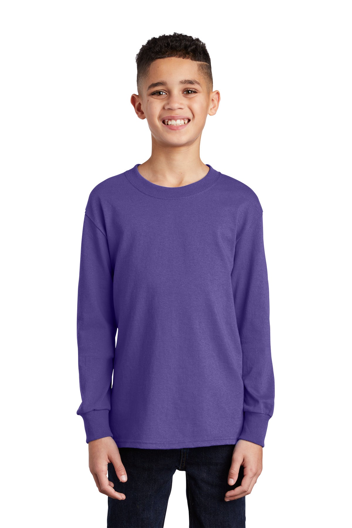 Port & Company  Youth Long Sleeve Core Cotton Tee. PC54YLS