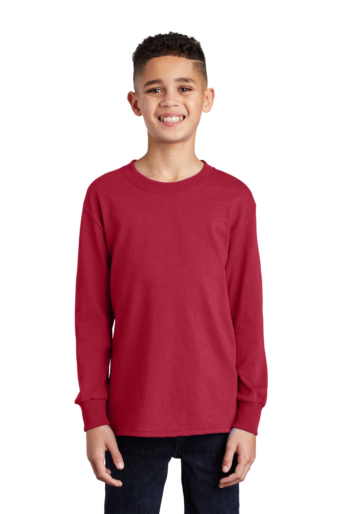Port & Company  Youth Long Sleeve Core Cotton Tee. PC54YLS