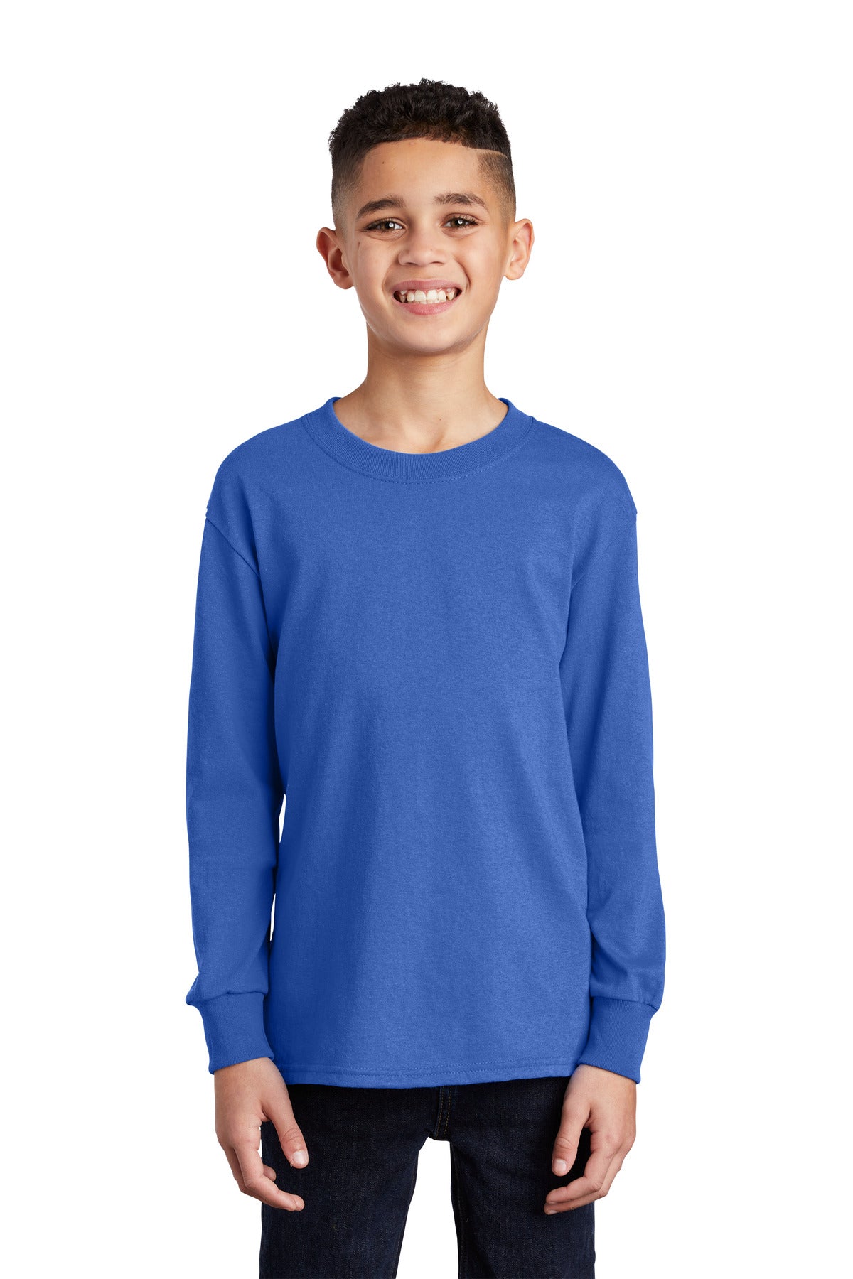 Port & Company  Youth Long Sleeve Core Cotton Tee. PC54YLS
