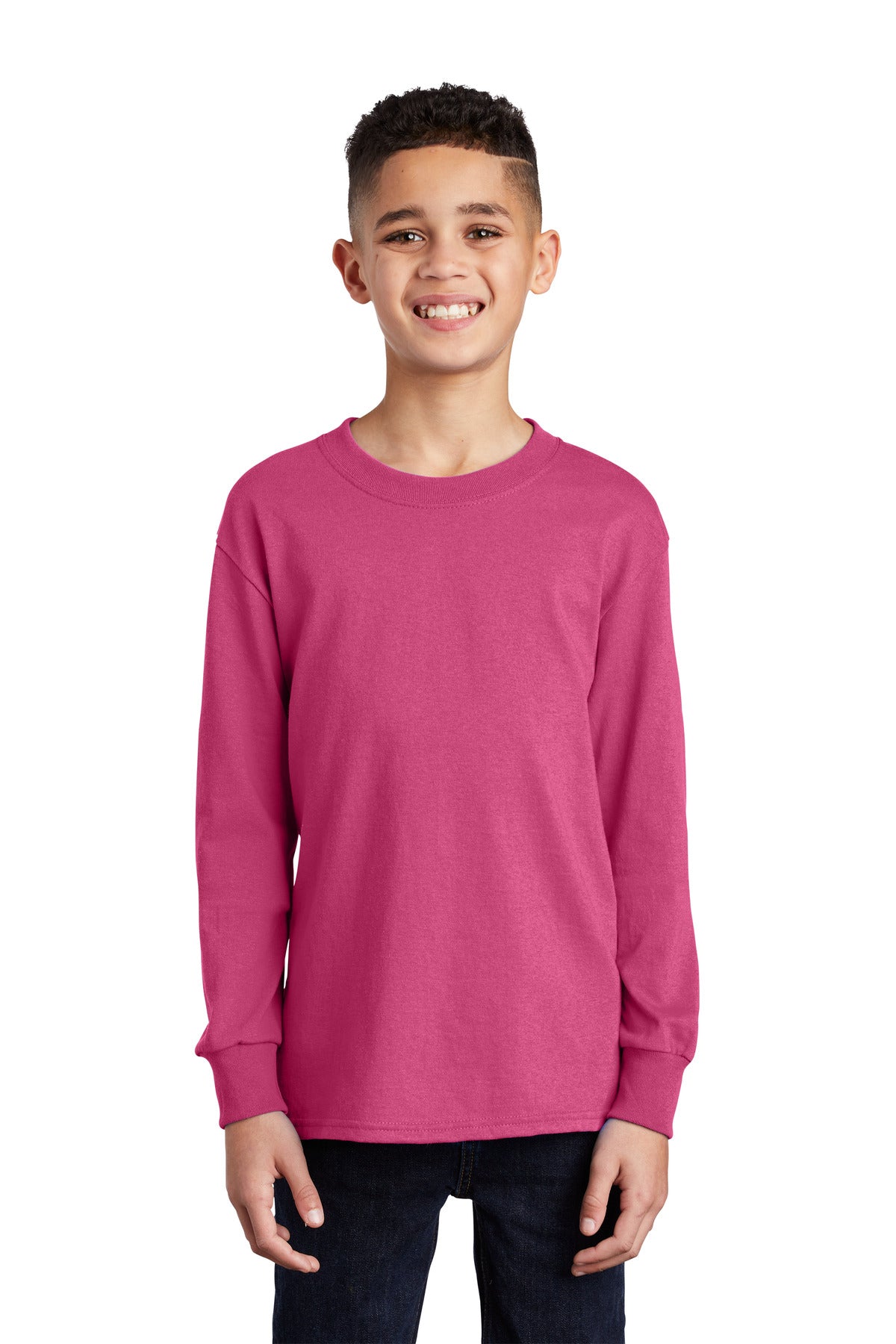 Port & Company  Youth Long Sleeve Core Cotton Tee. PC54YLS