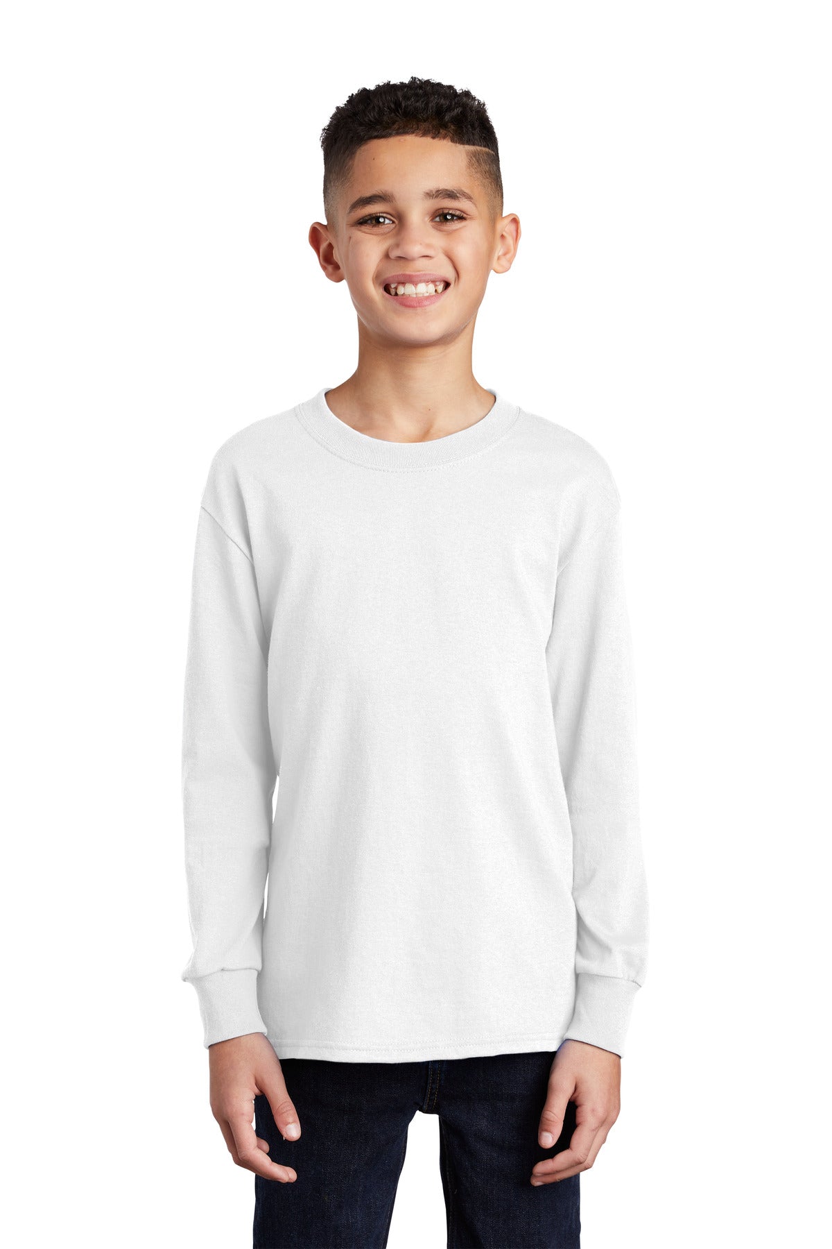 Port & Company  Youth Long Sleeve Core Cotton Tee. PC54YLS