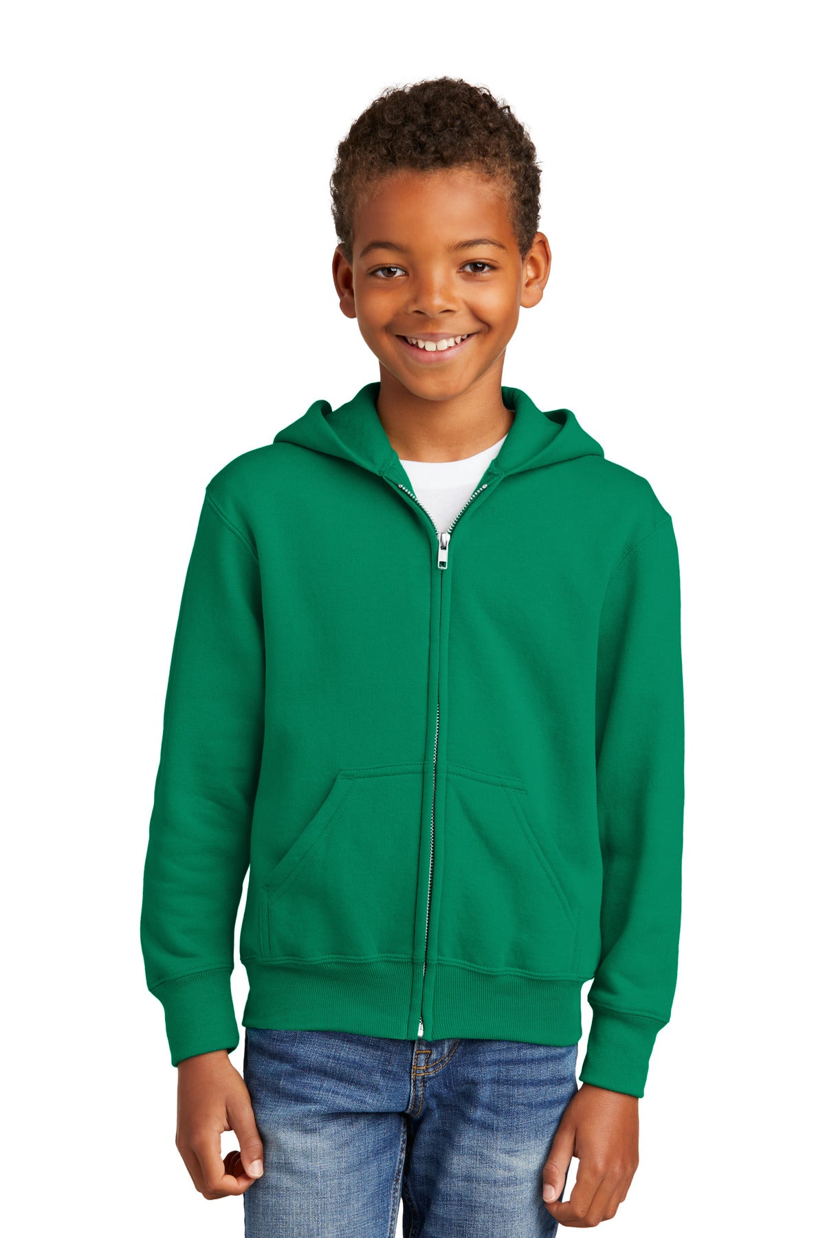 Port & Company  - Youth Core Fleece Full-Zip Hooded Sweatshirt.  PC90YZH