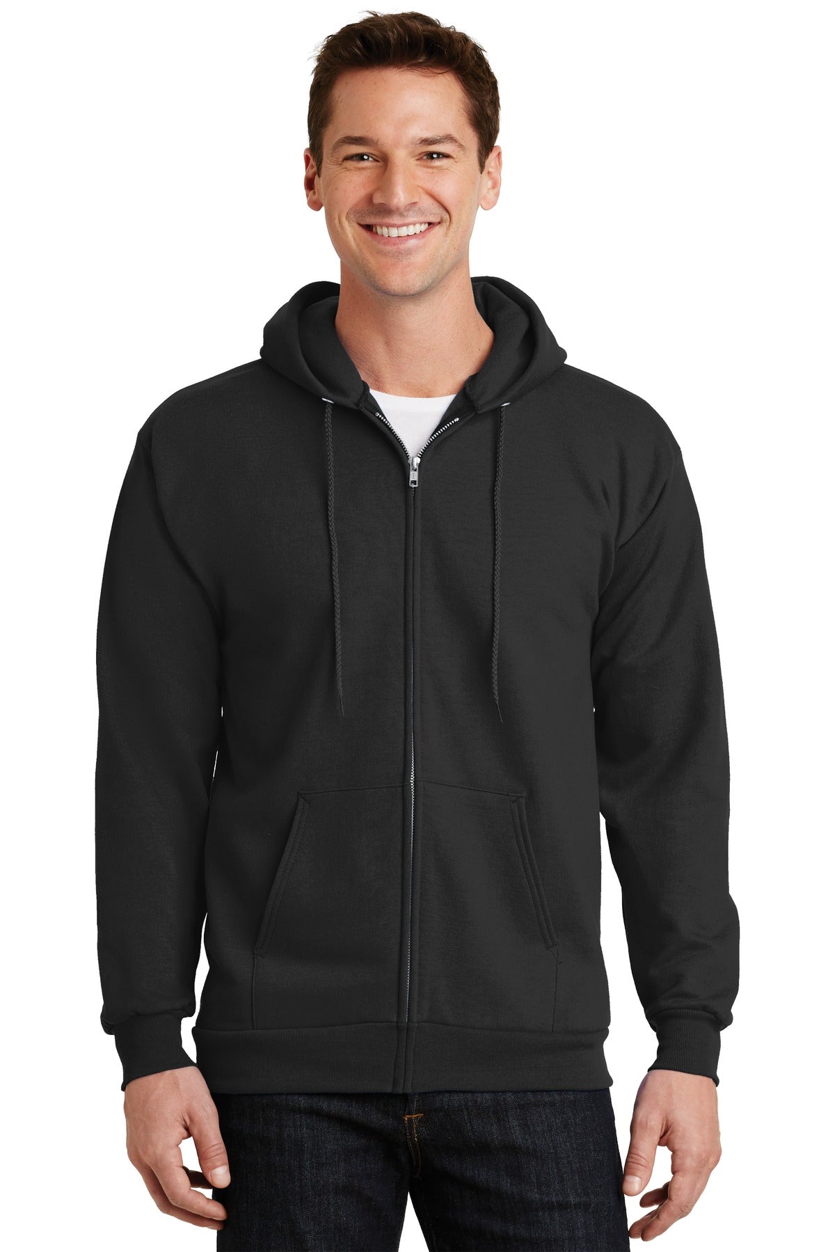 Port & Company  Essential Fleece Full-Zip Hooded Sweatshirt.  PC90ZH