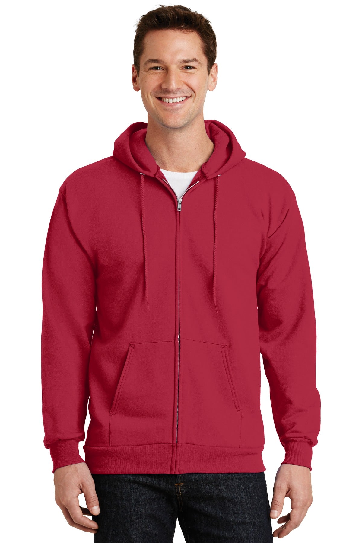 Port & Company  Essential Fleece Full-Zip Hooded Sweatshirt.  PC90ZH
