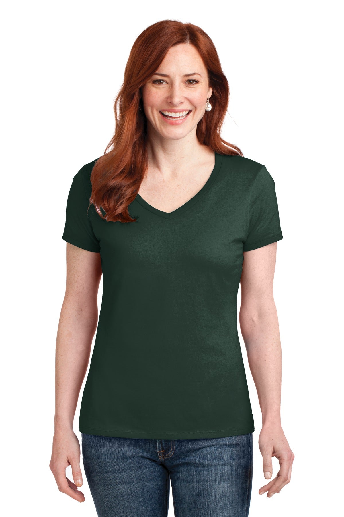 Hanes  Women's Perfect-T Cotton V-Neck T-Shirt. S04V