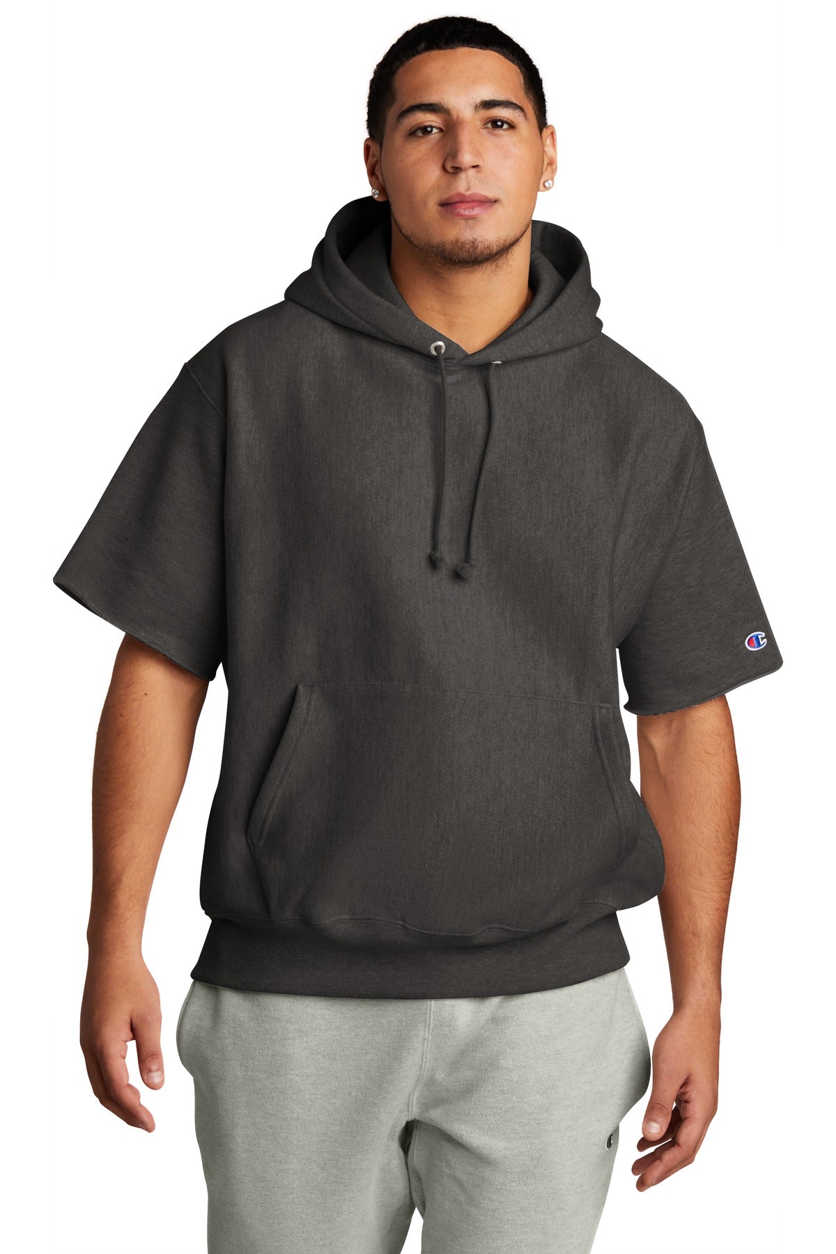 Champion    Reverse Weave    Short Sleeve Hooded Sweatshirt S101SS