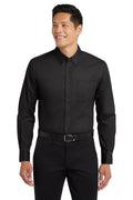 Port Authority Long Sleeve Easy Care Shirt S608 - Black/Light Stone