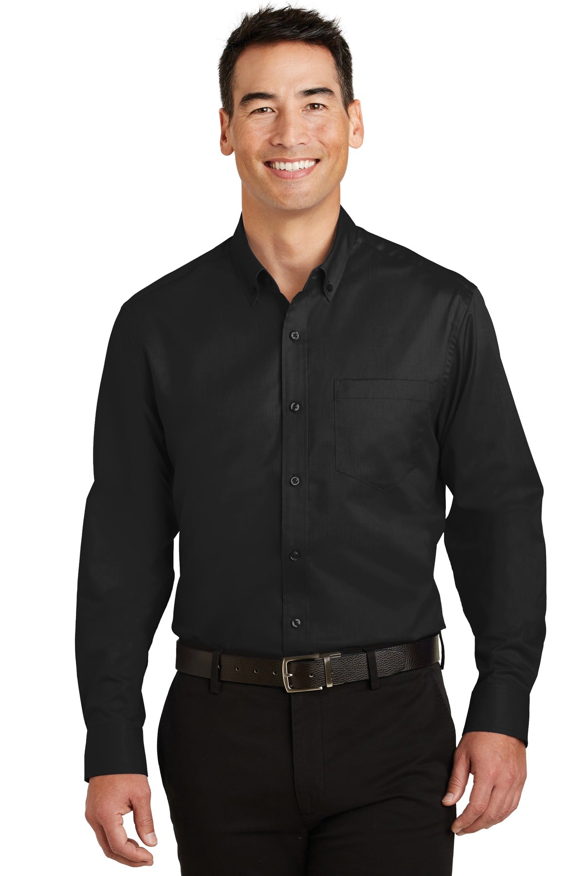 Port Authority SuperPro Twill Shirt. S663 - Black