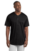 Sport-Tek PosiCharge Tough Mesh Full-Button Jersey. ST220 - Black