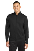Sport-Tek Sport-Wick Fleece Full-Zip Jacket. ST241 - Black