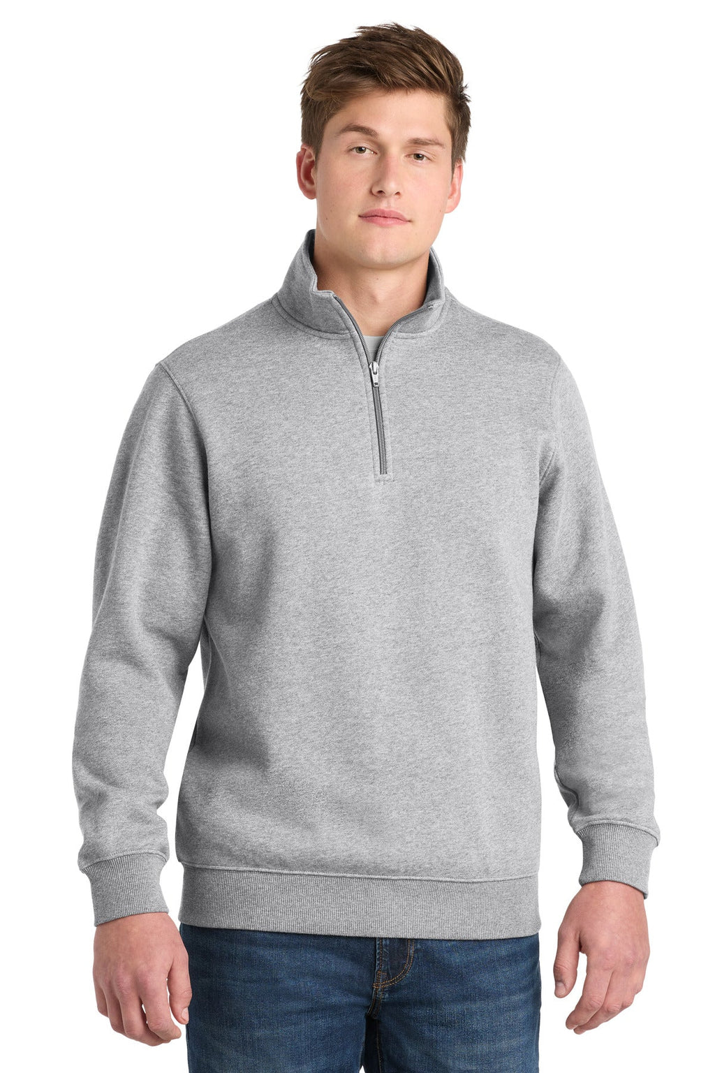 Sport-Tek 1/4-Zip Sweatshirt ST253 in Athletic Heather