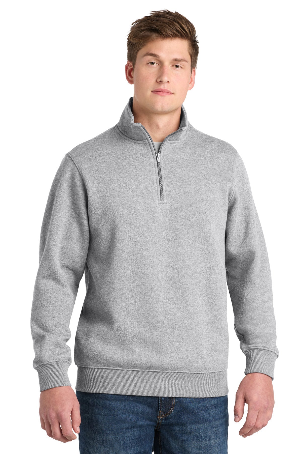 Sport-Tek 1/4-Zip Sweatshirt ST253 in Athletic Heather