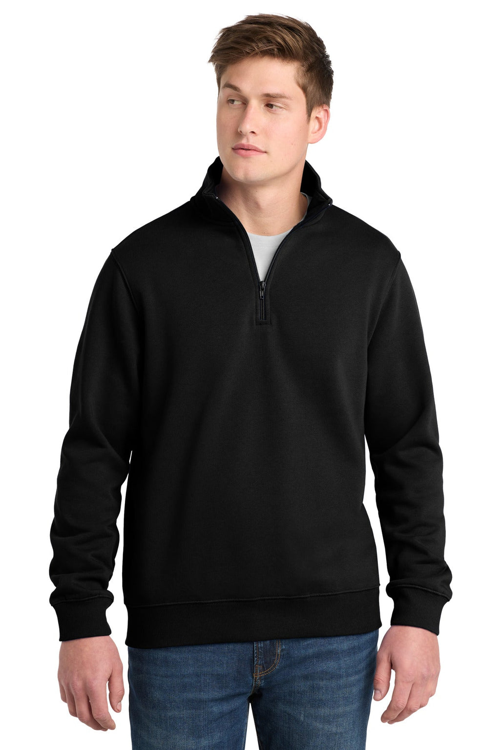 Sport-Tek 1/4-Zip Sweatshirt ST253 in Black