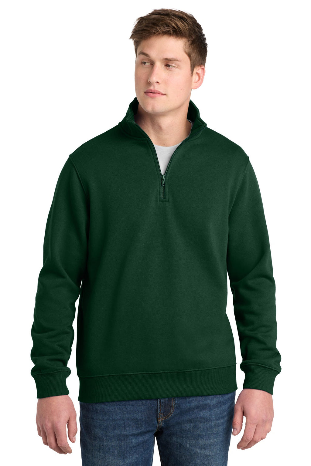 Sport-Tek 1/4-Zip Sweatshirt ST253 in Forest Green