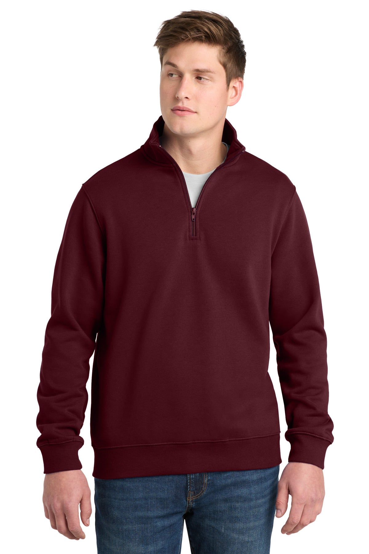 Sport-Tek 1/4-Zip Sweatshirt ST253 in Maroon
