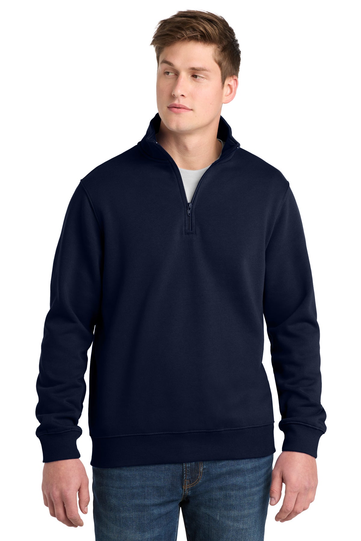 Sport-Tek 1/4-Zip Sweatshirt ST253 in True Navy