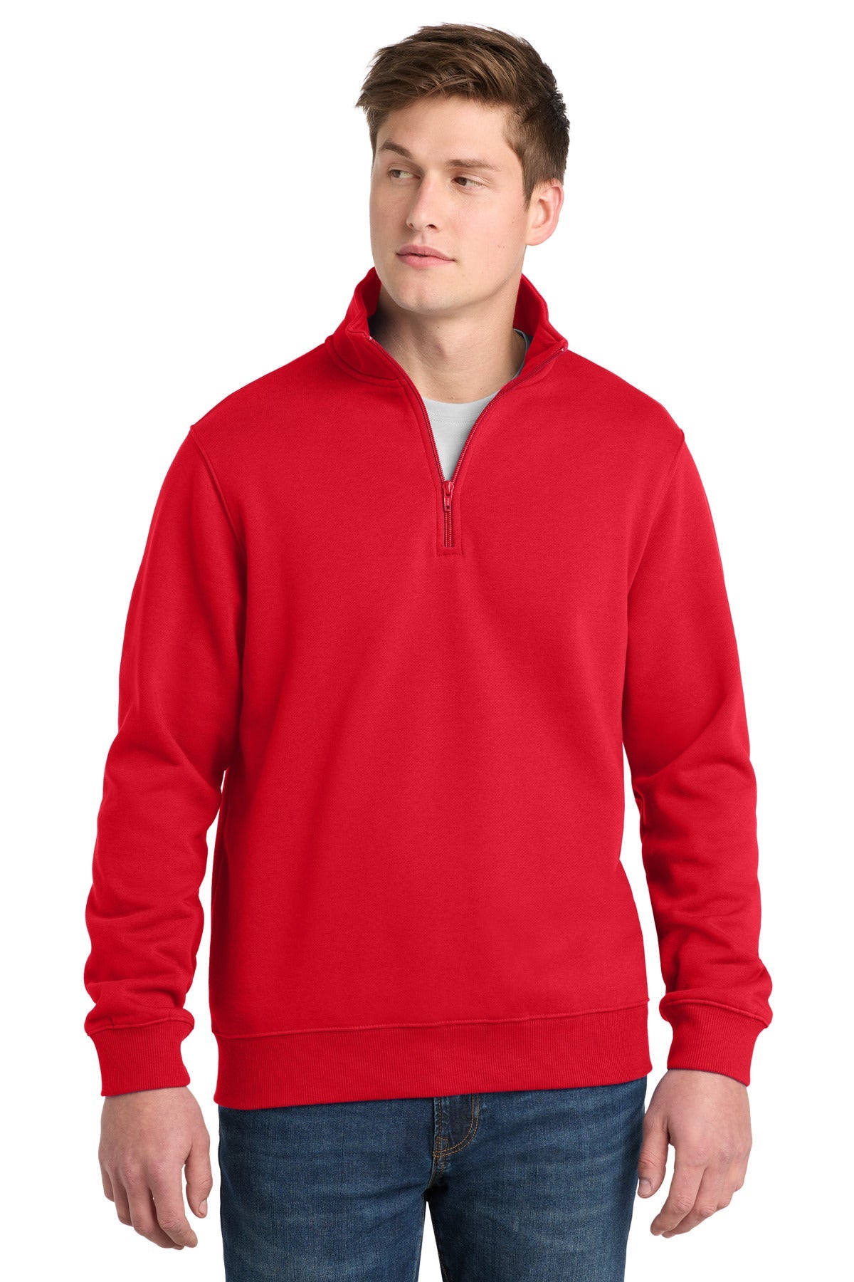 Sport-Tek 1/4-Zip Sweatshirt ST253 in True Red