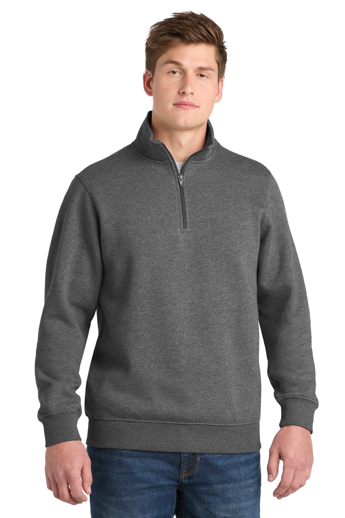 Sport-Tek 1/4-Zip Sweatshirt ST253 in Vintage Heather
