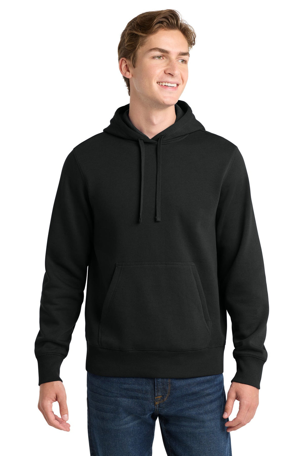 Sport-Tek Pullover Hooded Sweatshirt ST254 in Black