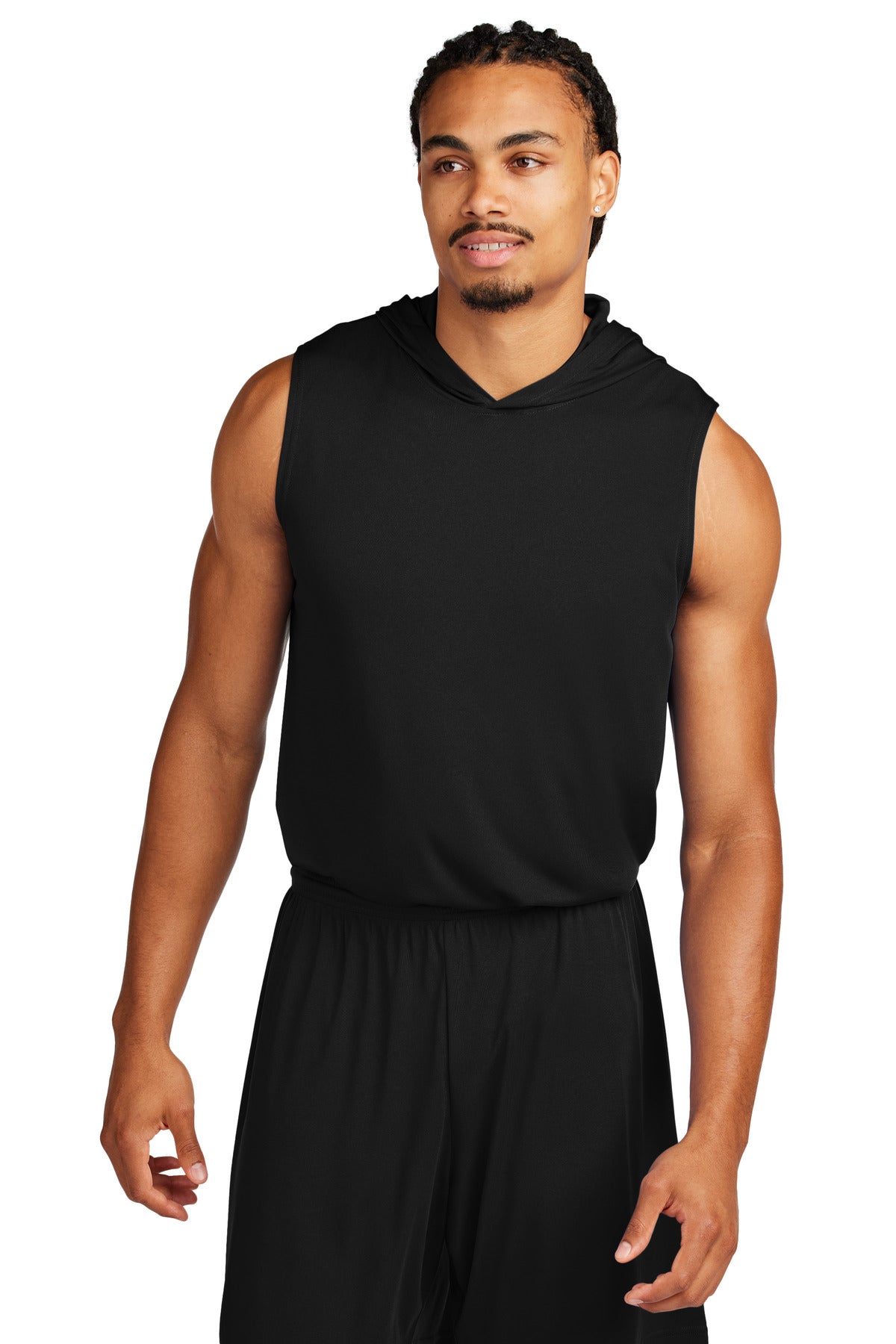 Sport-Tek Competitor Sleeveless Hoodie ST352H - Black