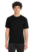 Sport-Tek PosiCharge Tri-Blend Wicking Raglan Tee. ST400 - Black Triad Solid