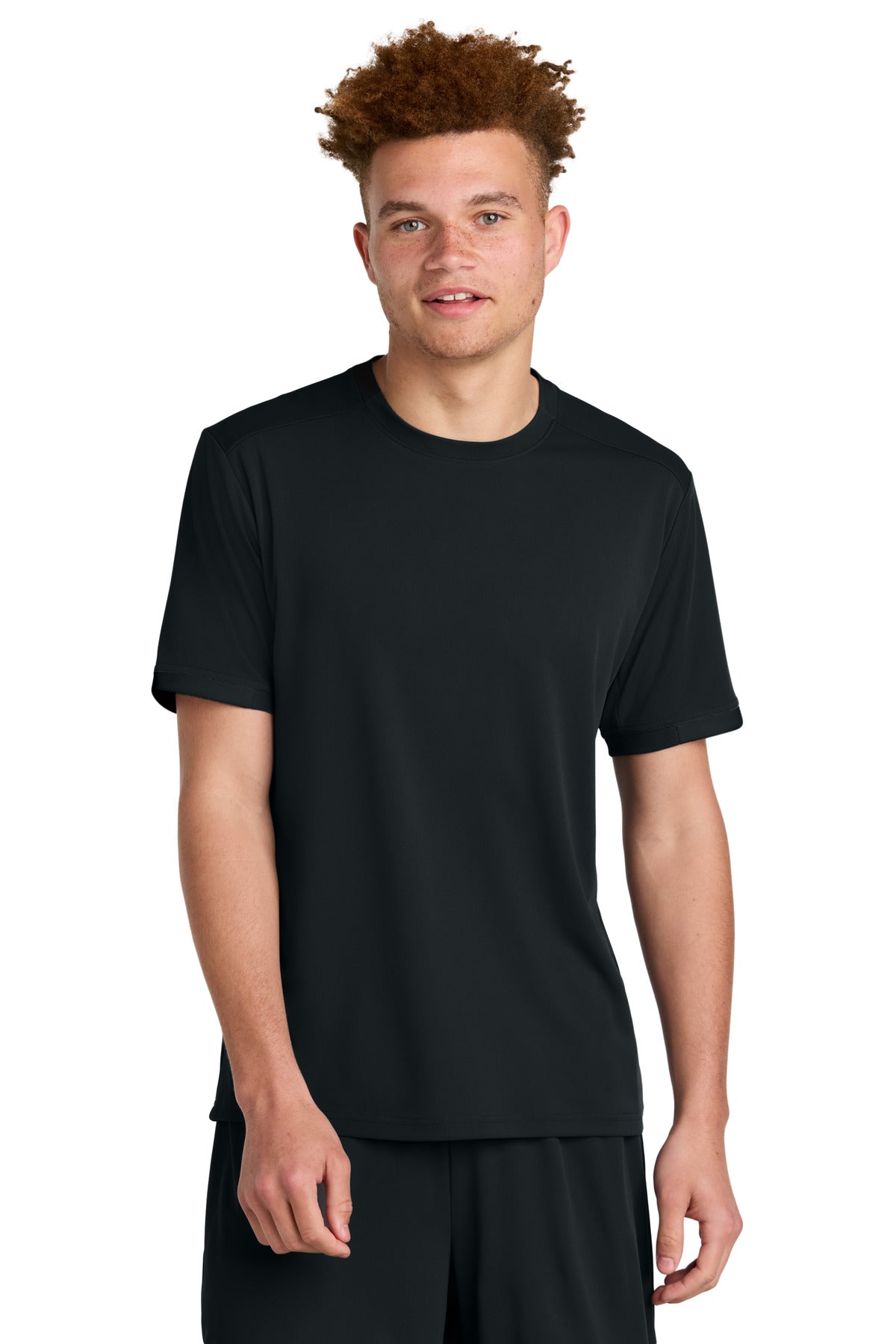 Sport-Tek Club Short Sleeve Crew ST440 - Black/Black