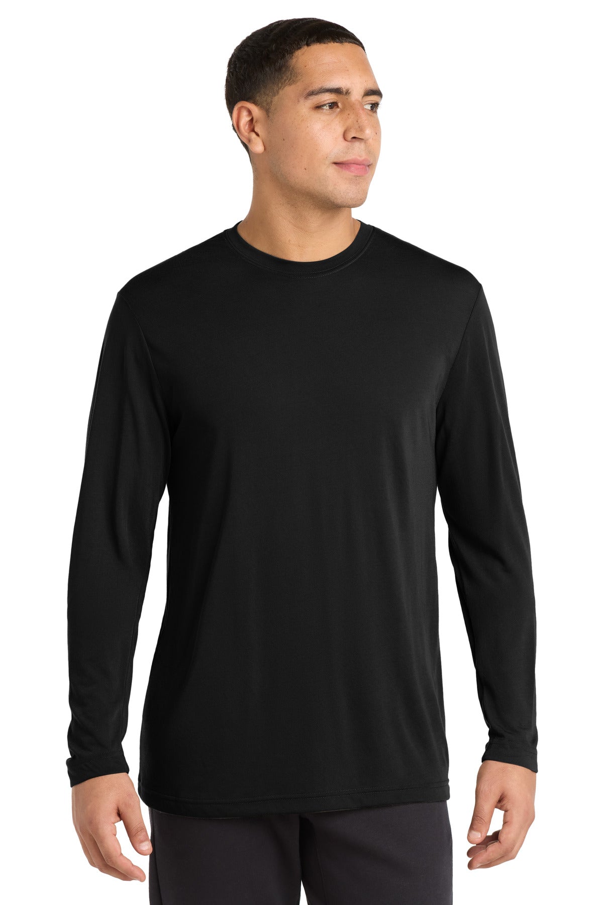 Sport-Tek Long Sleeve PosiCharge Competitor Cotton Touch Tee. ST450LS - Black