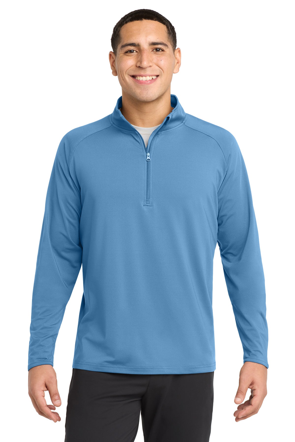 Sport-Tek Sport-Wick Stretch 1/4-Zip Pullover ST850 in Carolina Blue