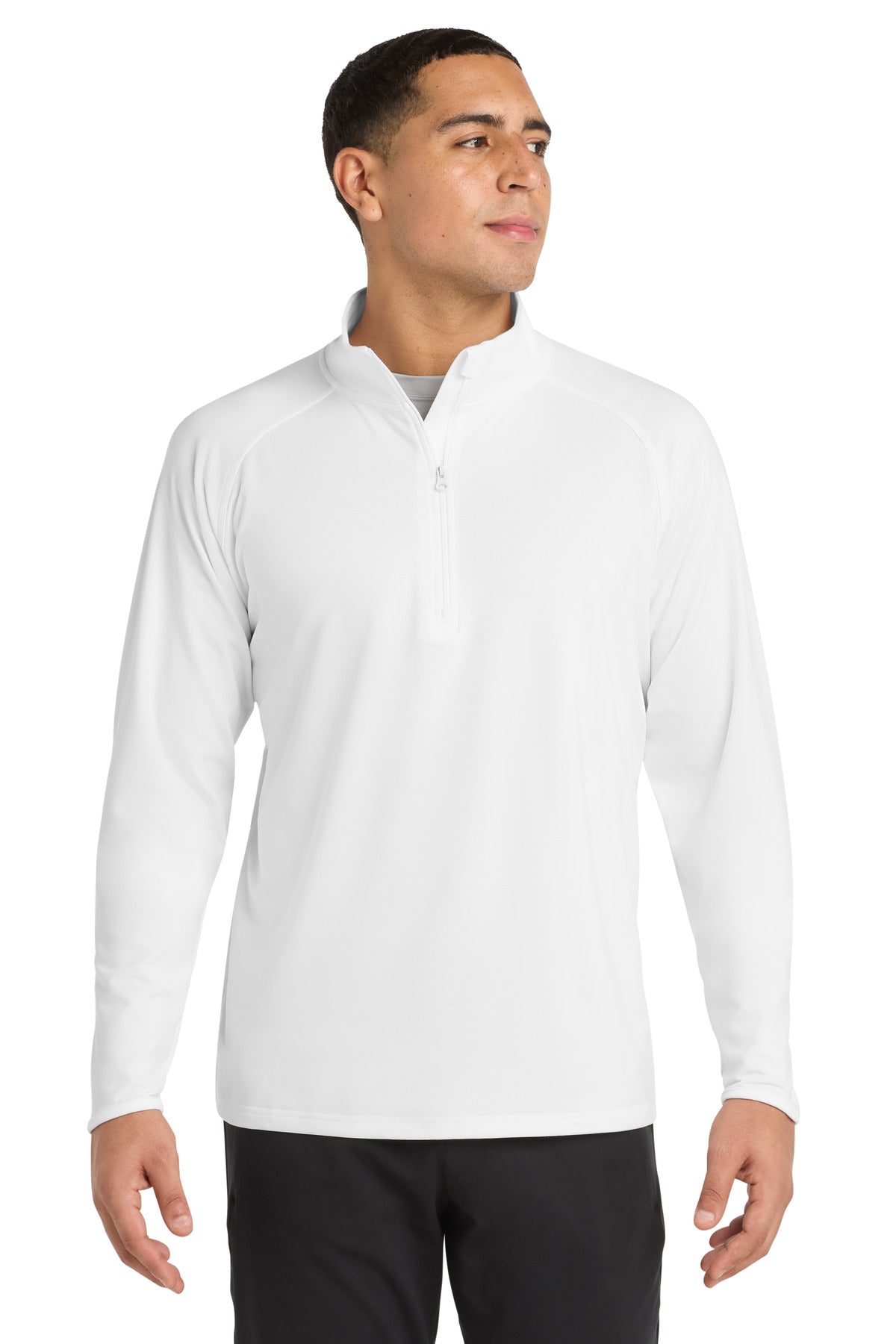 Sport-Tek Sport-Wick Stretch 1/4-Zip Pullover ST850 in White