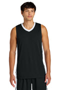 Sport-Tek Rival Basketball Rev Jersey ST900 - Black/White
