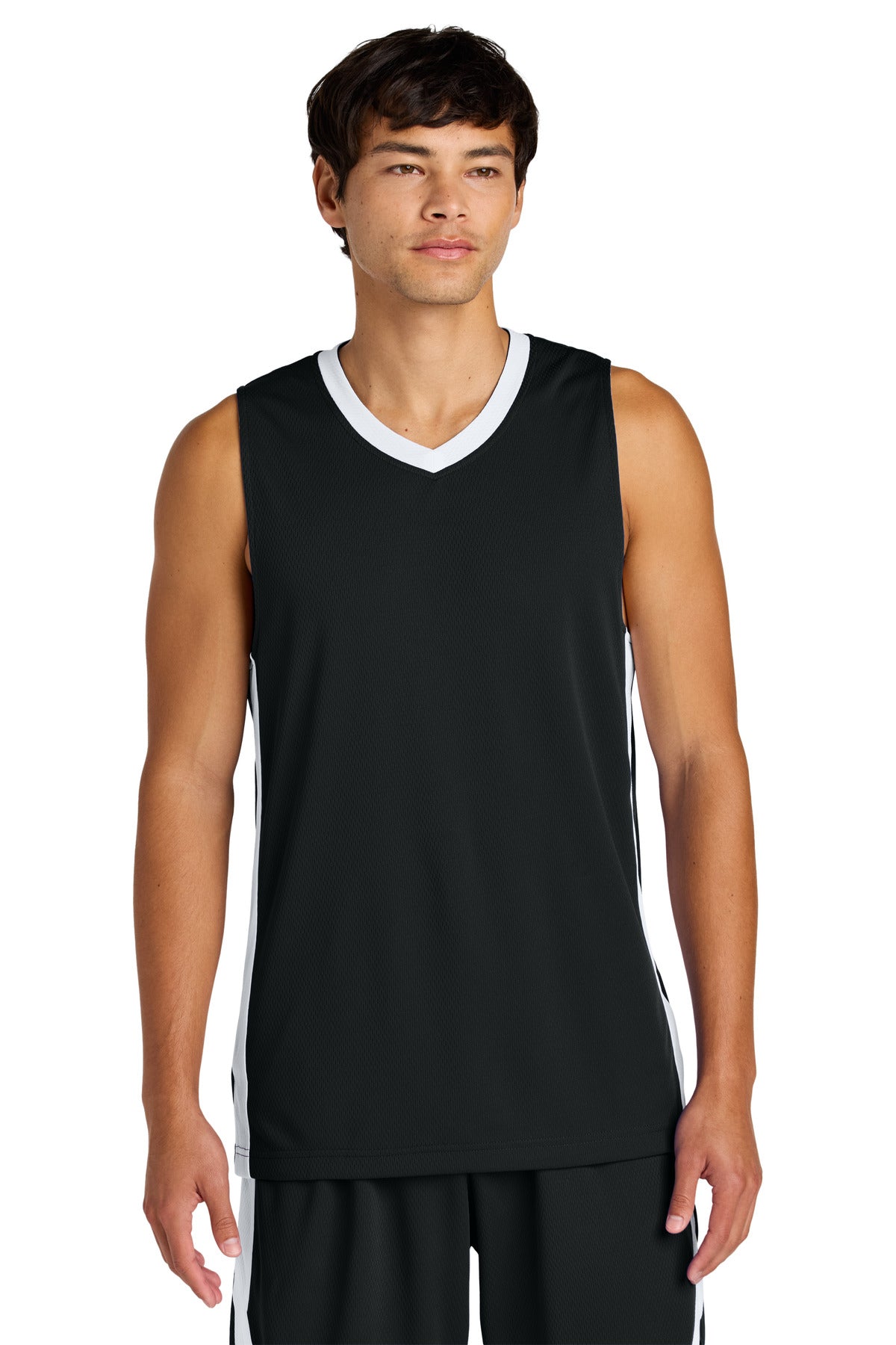 Sport-Tek Rival Basketball Rev Jersey ST900 - Black/White