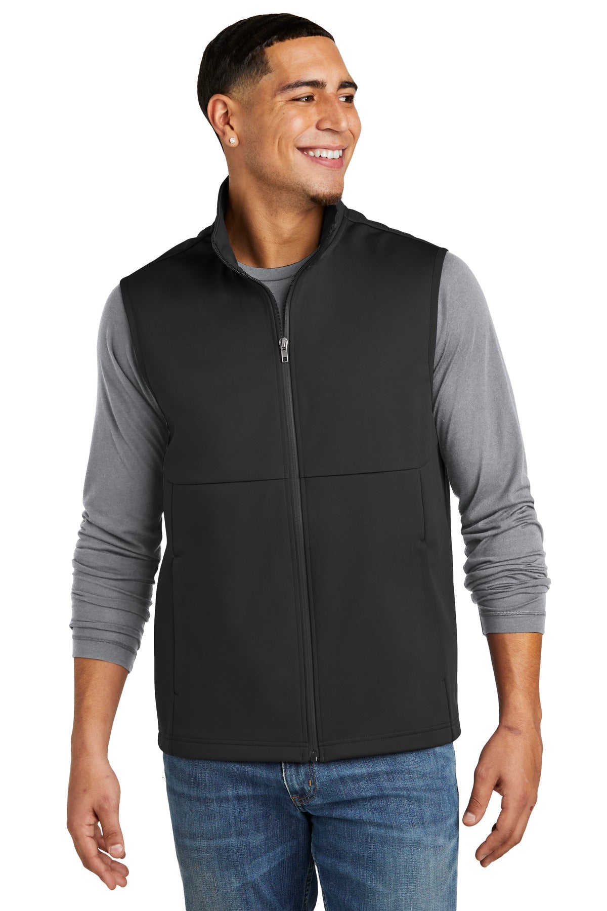 Sport-Tek Soft Shell Vest ST981 - Deep Black