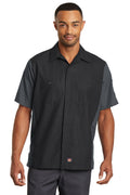 Red Kap SY20 Short Sleeve Ripstop Crew Shirt - Black/Charcoal