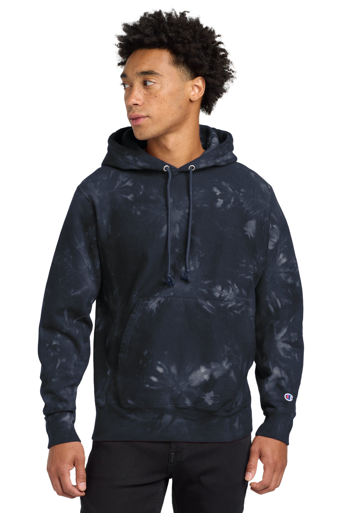 Champion   Reverse Weave   Scrunch-Dye Tie-Dye Hooded Sweatshirt. TDS101
