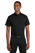 Port Authority Short Sleeve Carefree Poplin Shirt. W101 - Deep Black