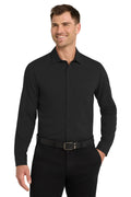 Port Authority Long Sleeve Performance Staff Shirt W401 - Black