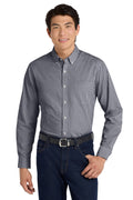 Port Authority Broadcloth Gingham Easy Care Shirt W644 - Black/White