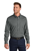 Port Authority Long Sleeve Nailhead Easy Care Shirt W816 - Deep Black