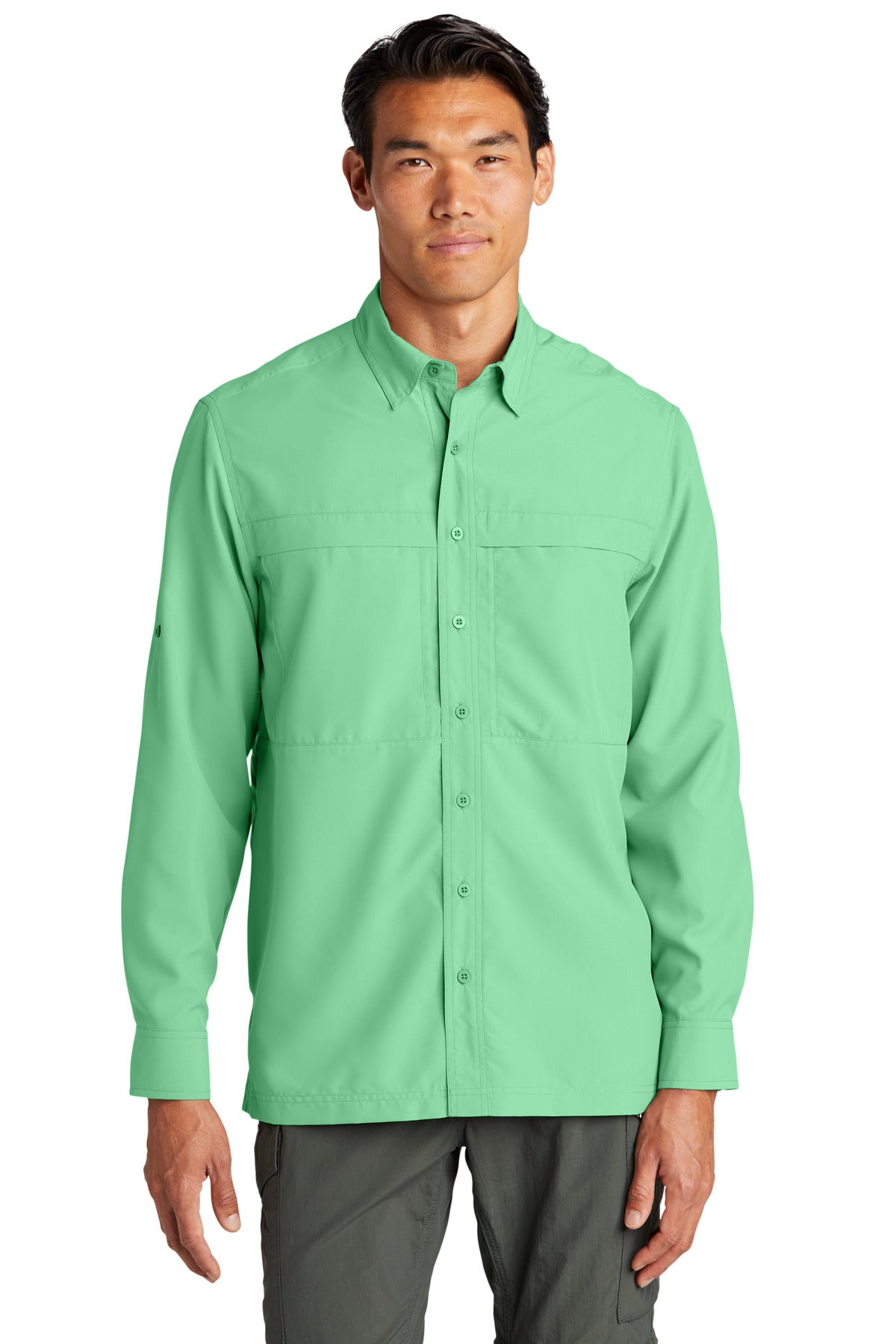 Port Authority Long Sleeve UV Daybreak Shirt W960 - Bright Seafoam
