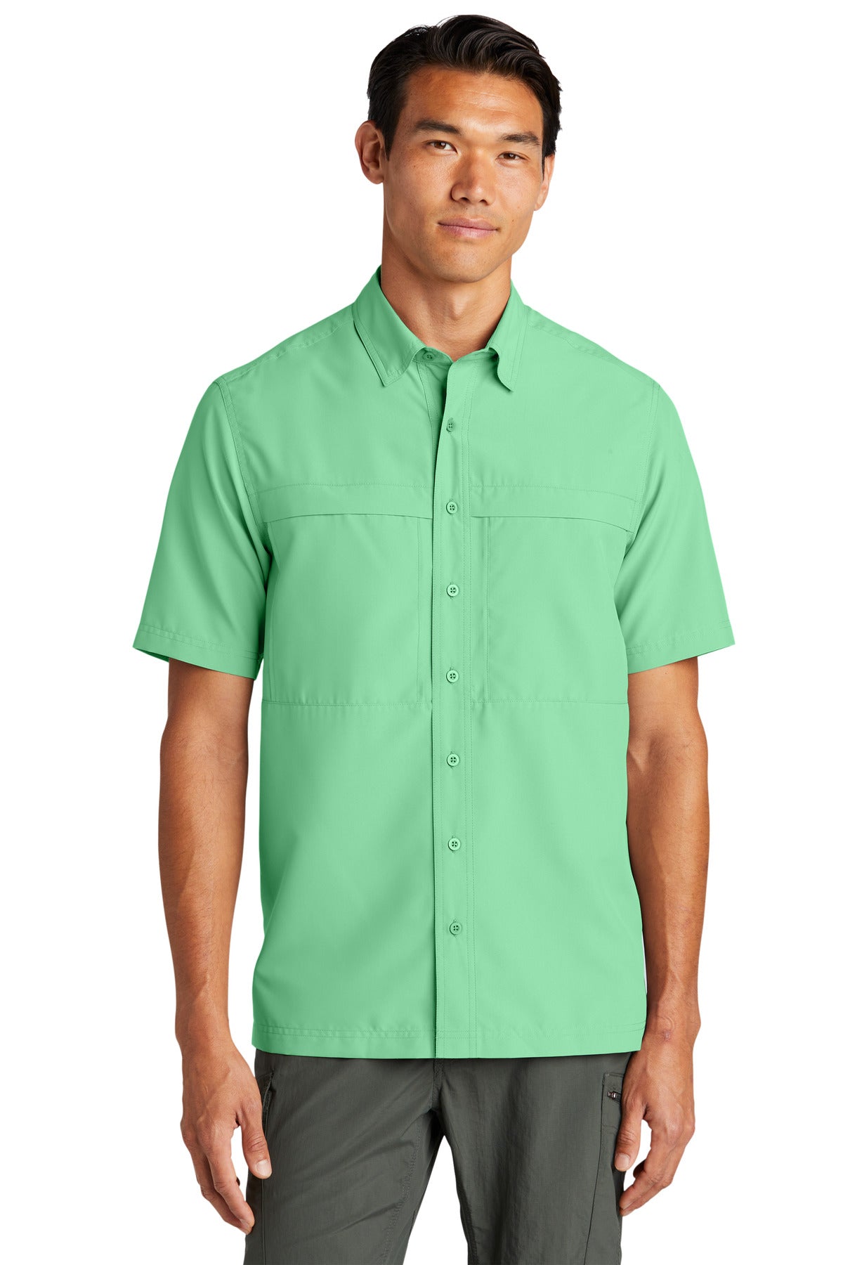 Port Authority Short Sleeve UV Daybreak Shirt W961 - Bright Seafoam