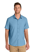 Port Authority Short Sleeve UV Dockside Shirt W963 - Carolina Blue