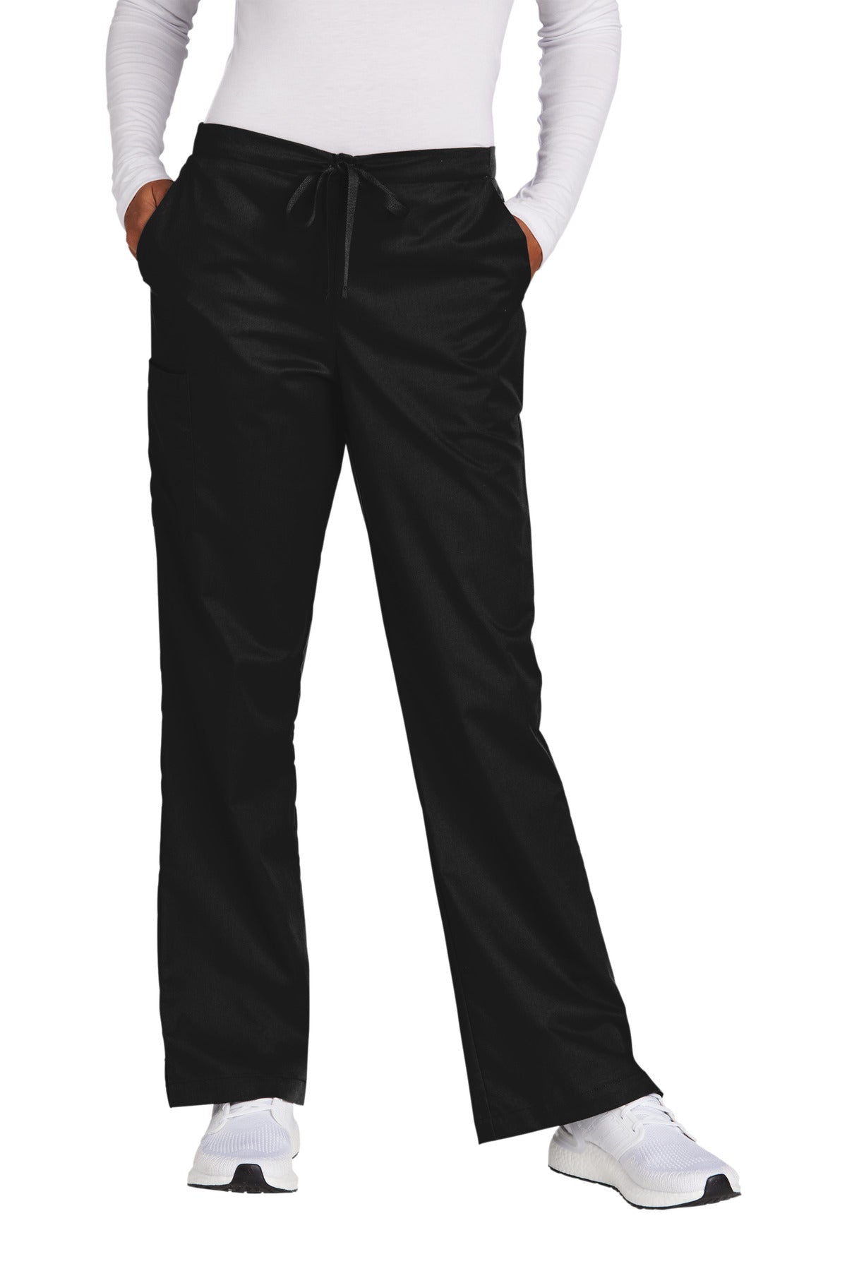 Wink Women's Tall WorkFlex Flare Leg Cargo Pant WW4750T - Black