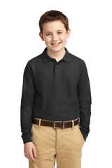 Port Authority  Youth Long Sleeve Silk Touch  Polo.  Y500LS