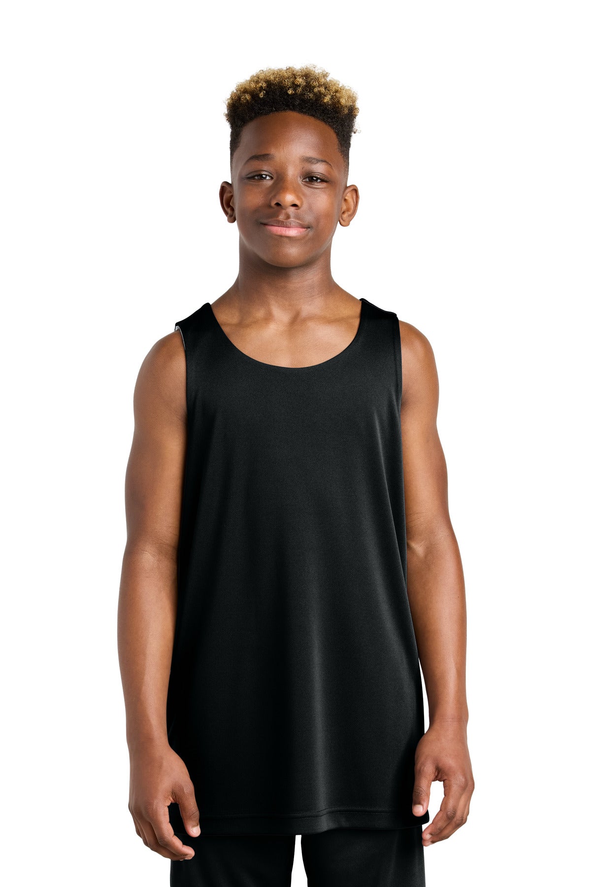 Sport-Tek Youth PosiCharge Competitor Rev Tank YST551 - Black/White