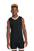 Sport-Tek Youth Rival Basketball Rev Jersey YST900 - Black/White